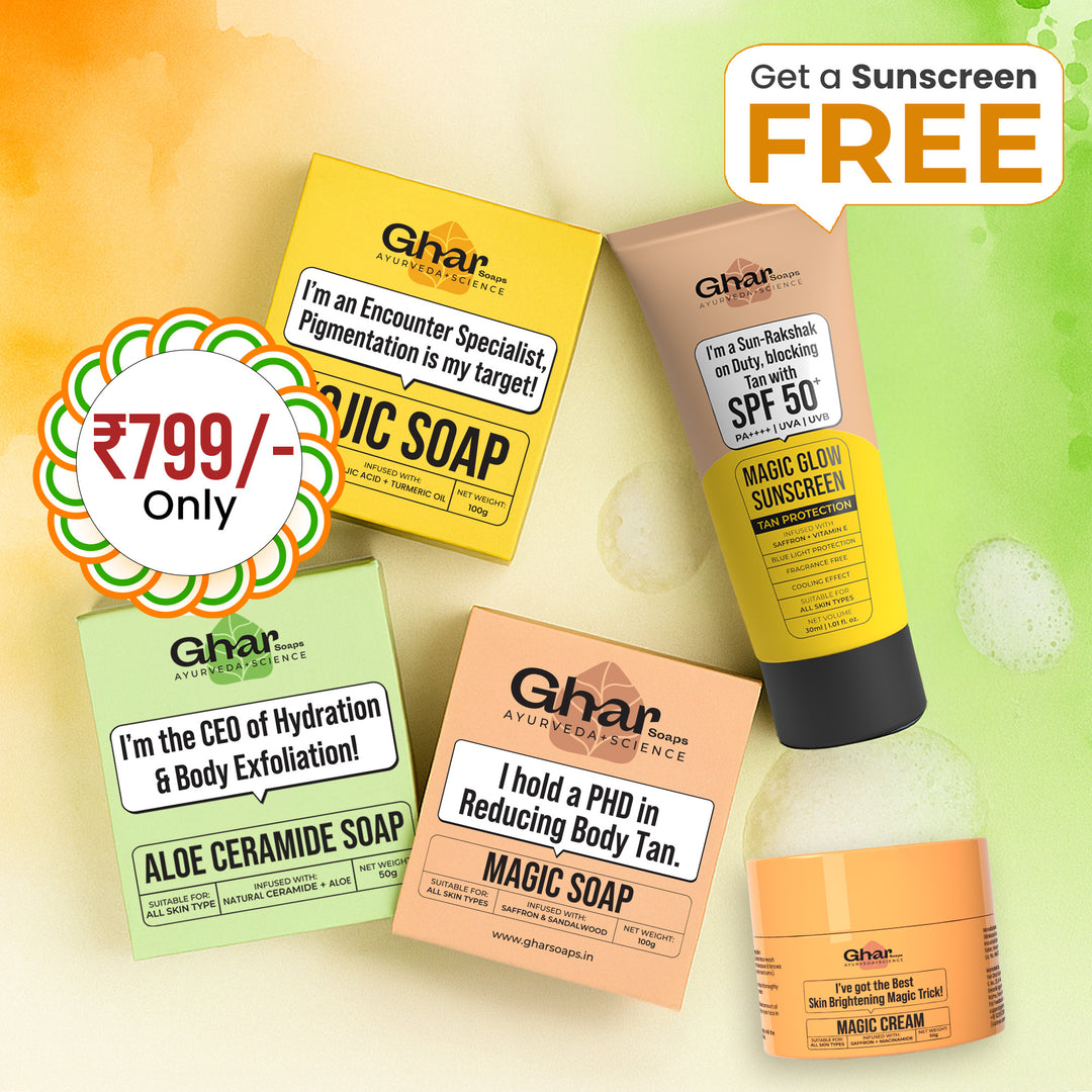 Natural Soaps Trio with Free Magic Sunscreen