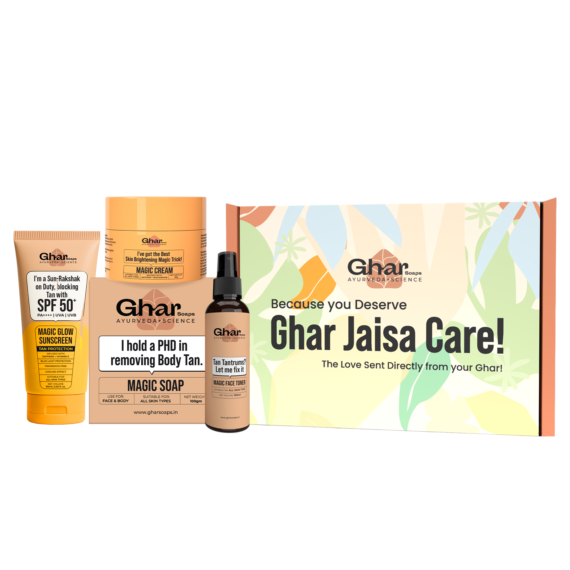 Magic Toner+ Cream + Susncreen+ Soap