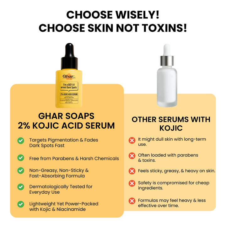 2% kojic acid serum infused with 1% alpha arbutin to reduce pigmentation