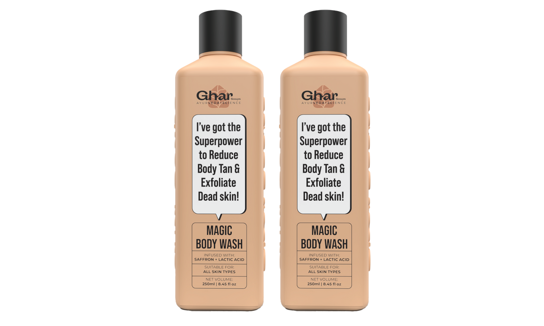 Magic De-Tan & Exfoliating Body Wash with Saffron & Lactic Acid