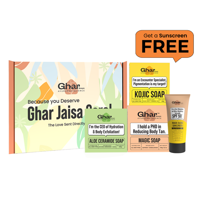 Natural Soaps Trio with Free Magic Sunscreen