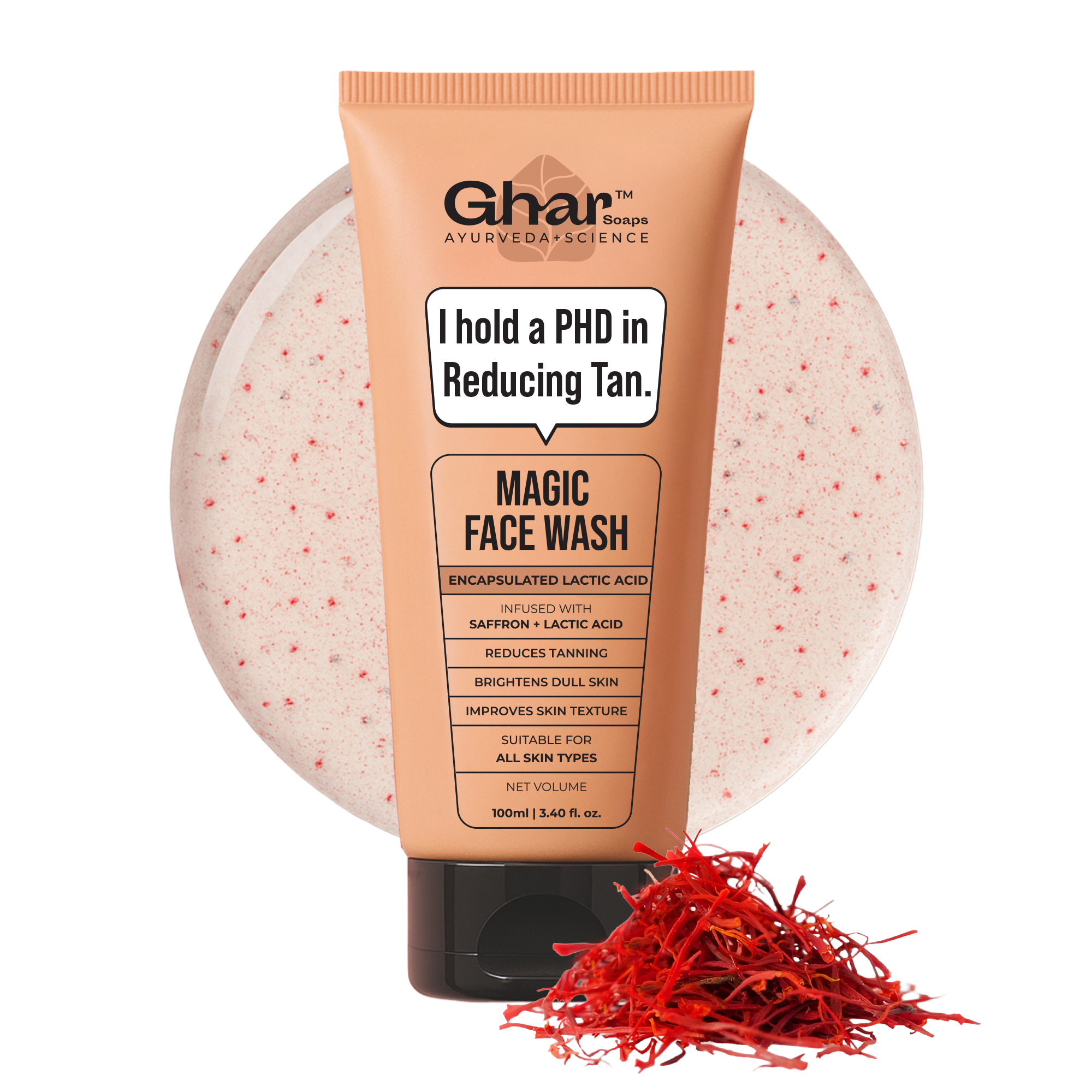 Magic Face wash With Saffron and Lactic Acid