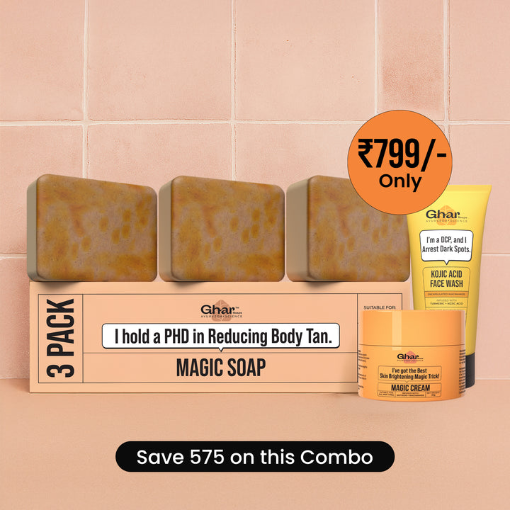 Magic Soap + Kojic Face Wash + Magic Cream + Free Sunscreen