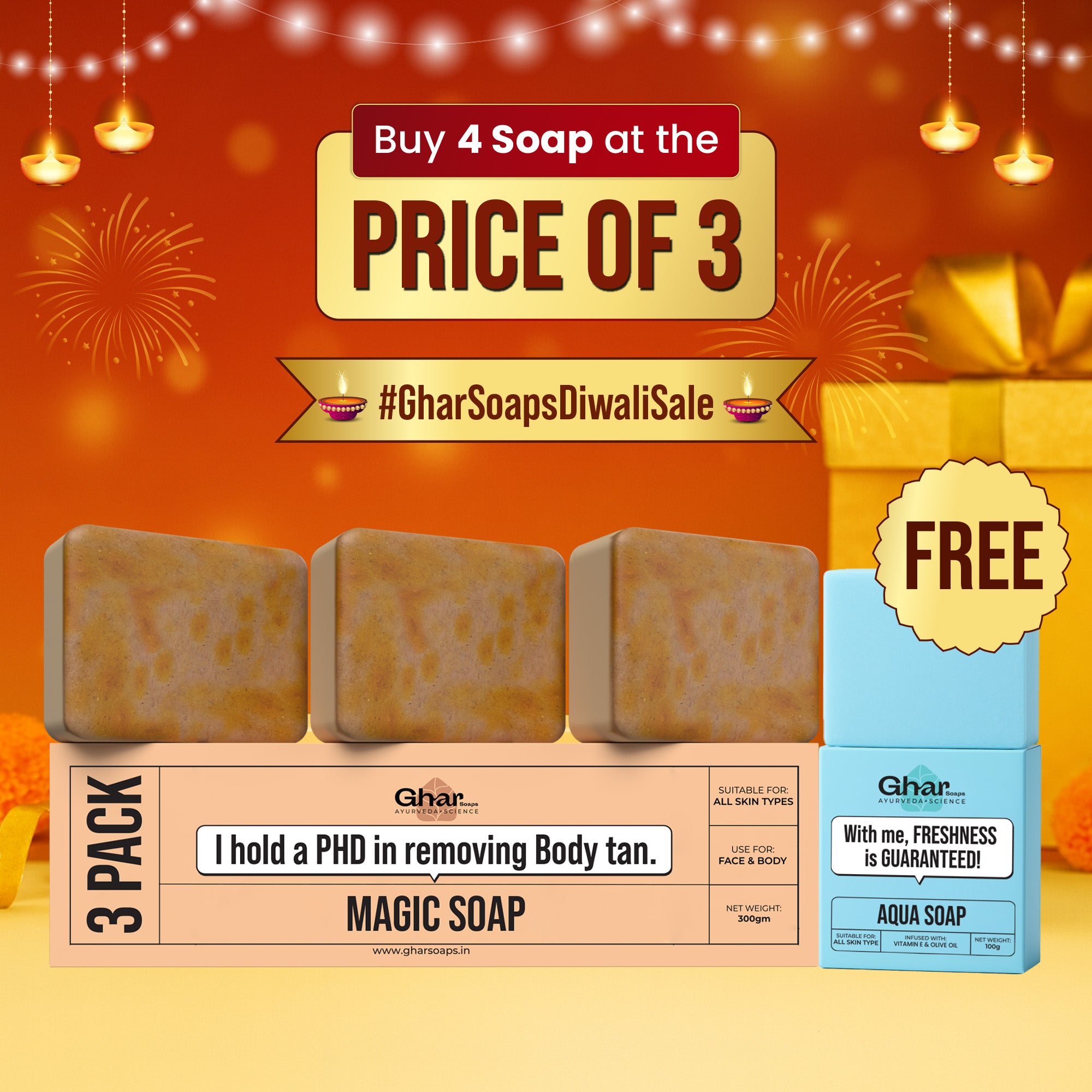 Free Soap With Magic Soap Pack of 3