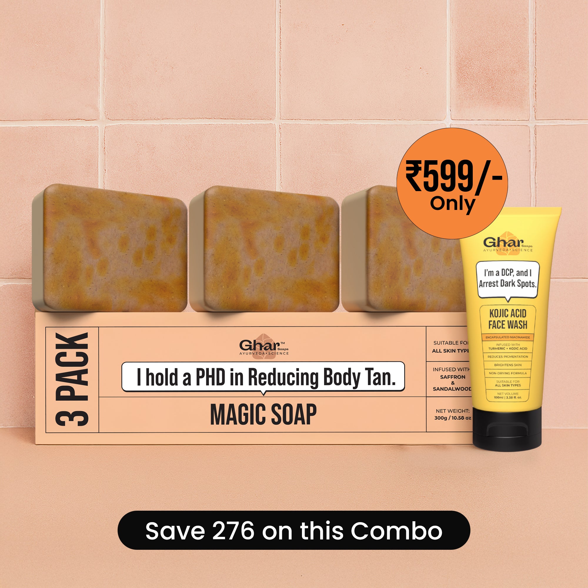 Magic Soap + Kojic Face Wash + Magic Cream + Free Sunscreen