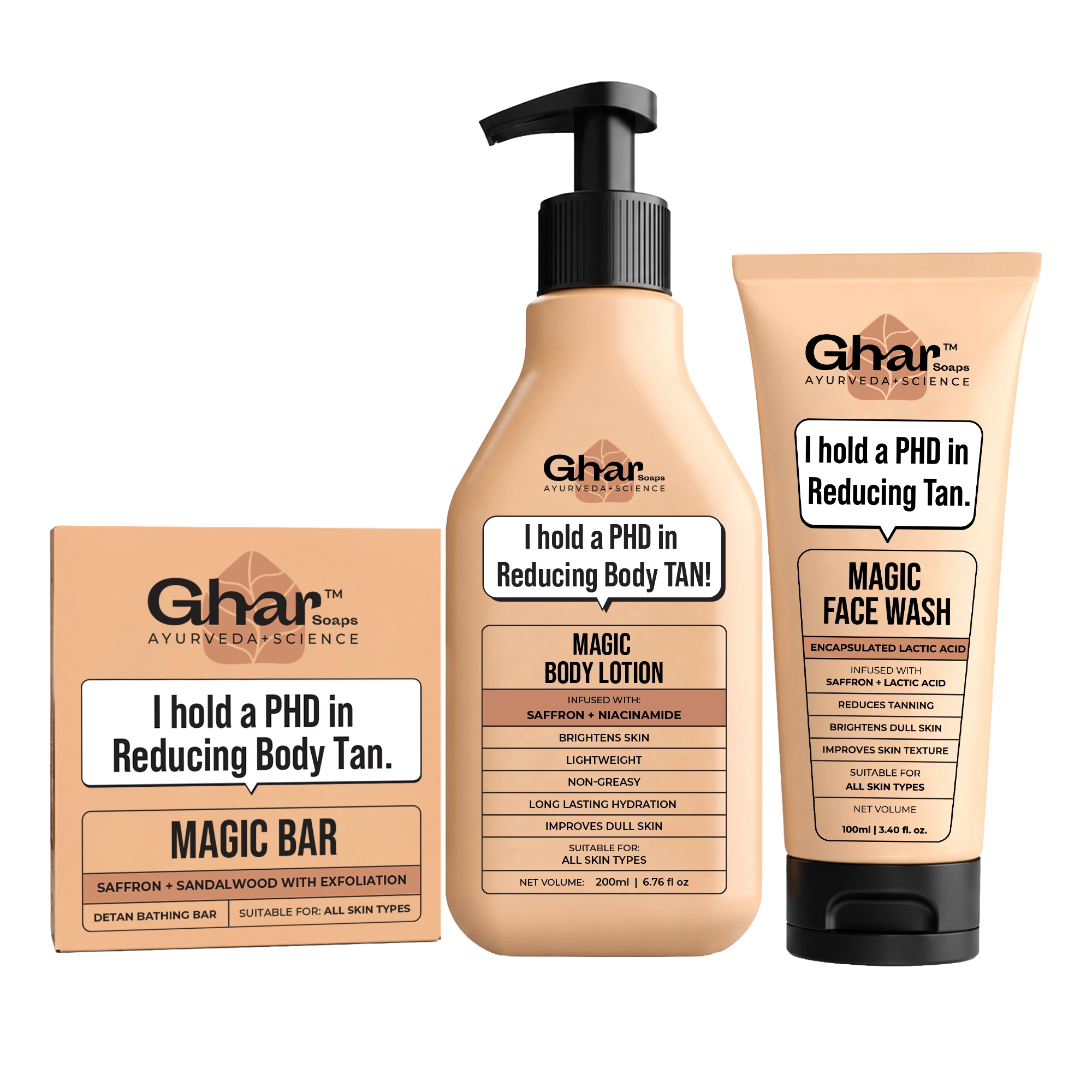 Magic Soap + Body Lotion + Magic Face Wash Combo