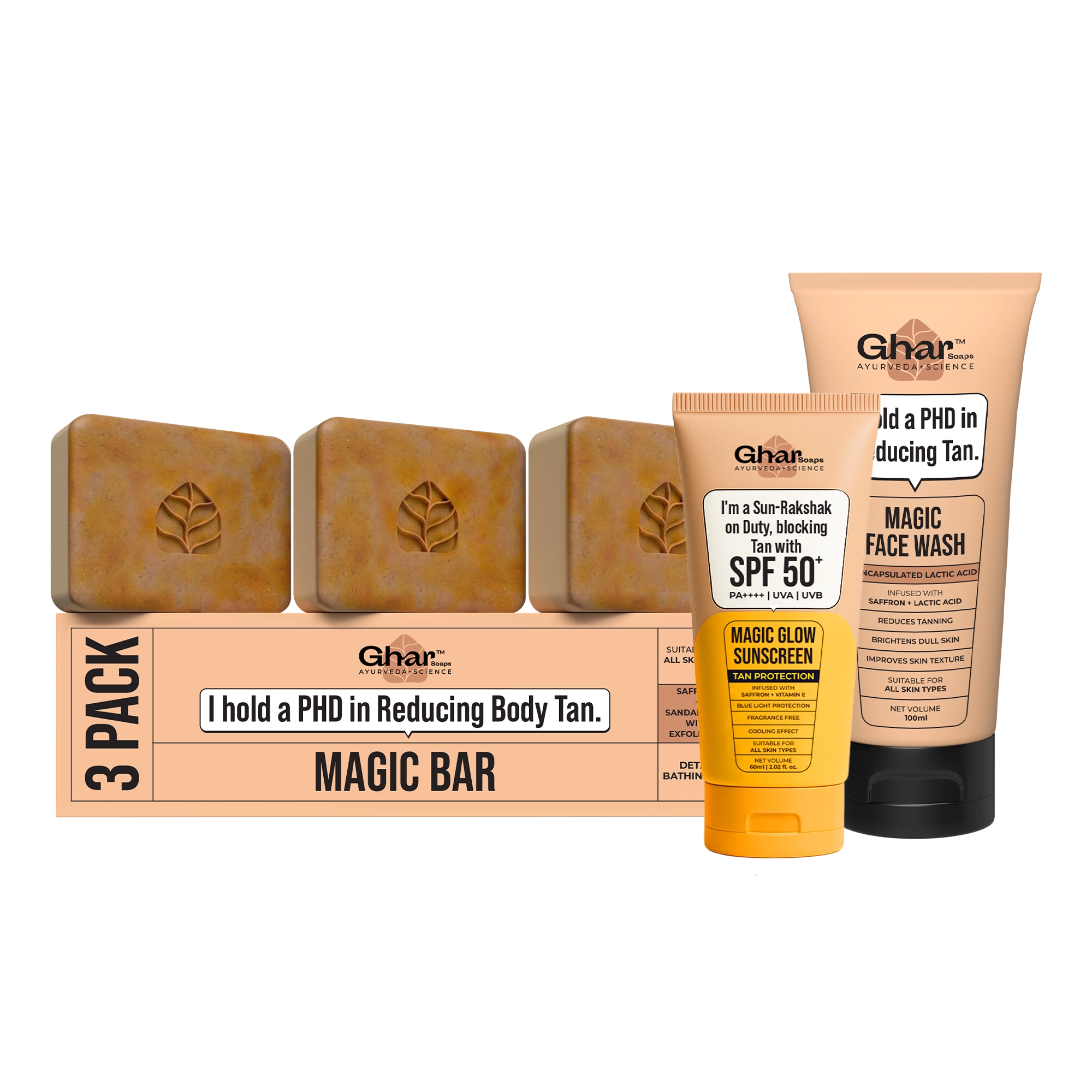Magic Soap + Sunscreen + Magic Face Wash Combo