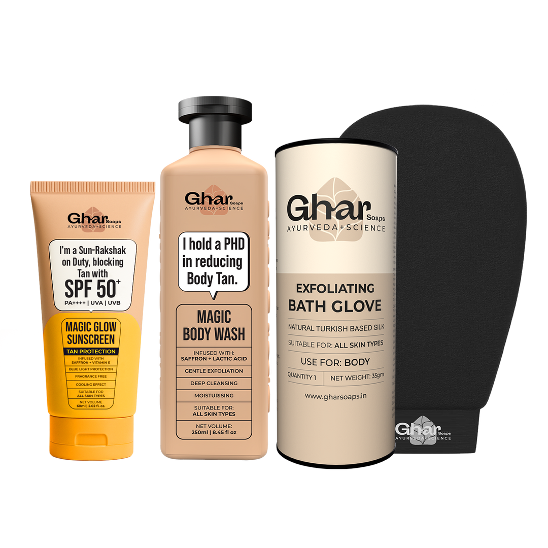 Magic De-Tan & Exfoliating Body Wash with Saffron & Lactic Acid