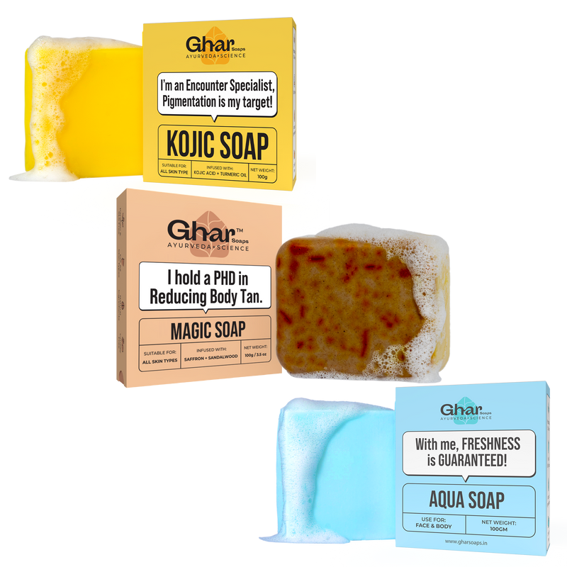Ghar Soaps Natural Soaps Trio