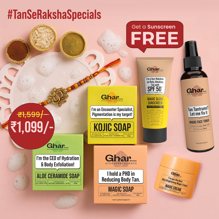 Natural Soaps Trio with Free Magic Sunscreen