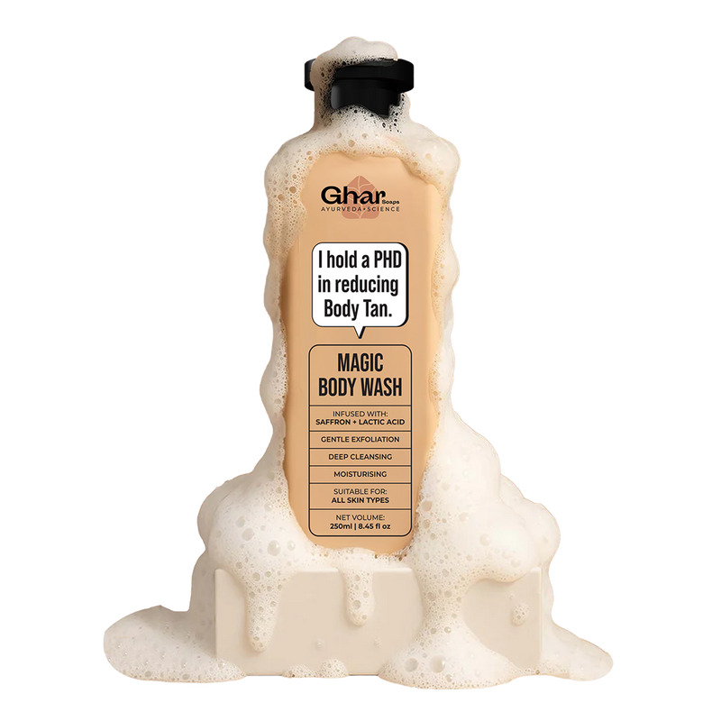 Magic De-Tan & Exfoliating Body Wash with Saffron & Lactic Acid