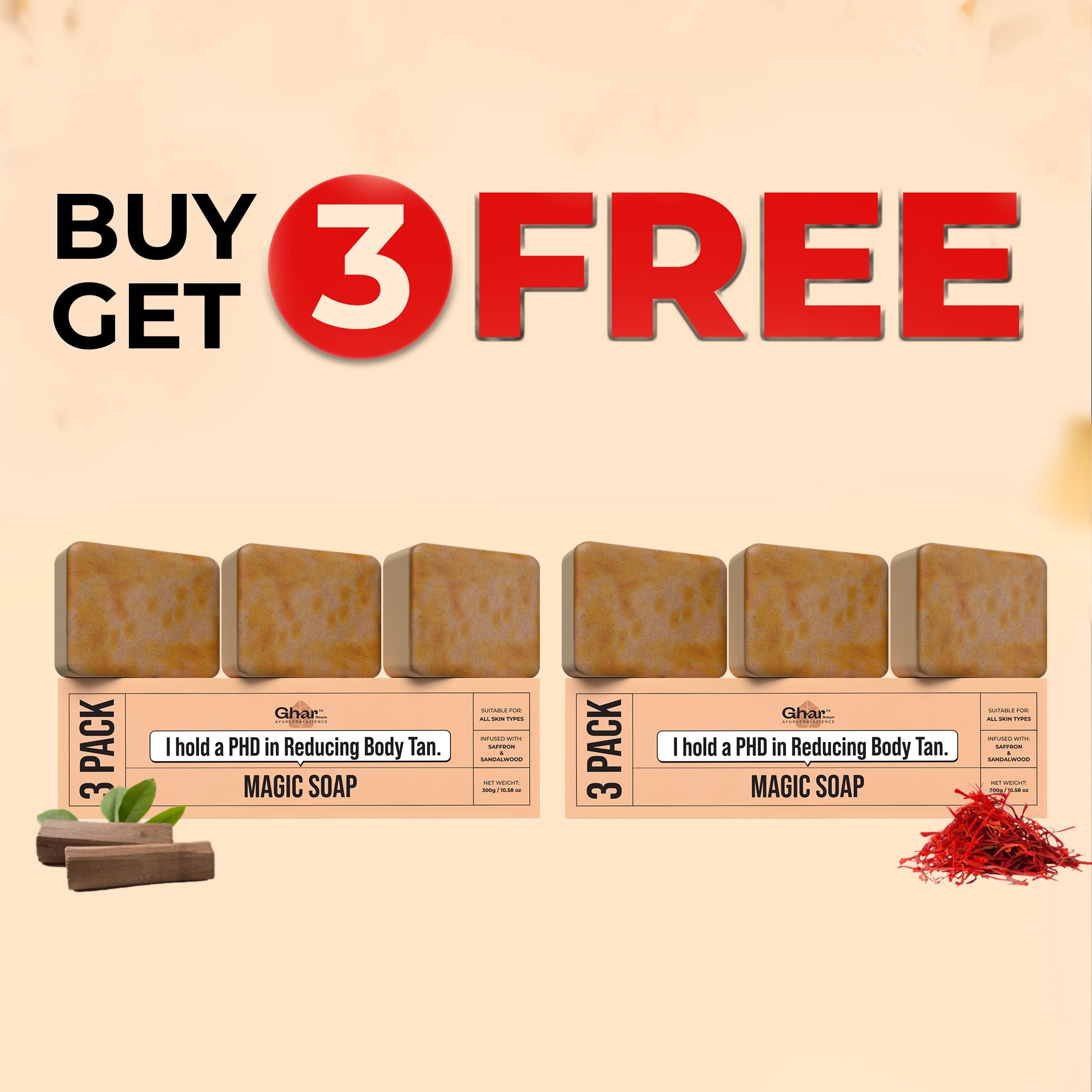 MAGIC SOAP ( SAFFRON AND SANDAL WOOD SOAP )