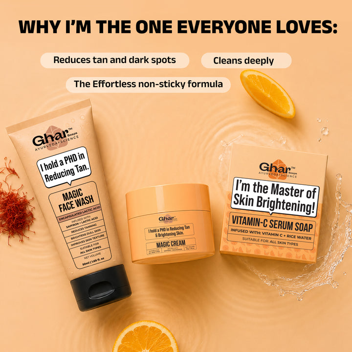 Vitamin c soap + Cream + Magic face wash Combo