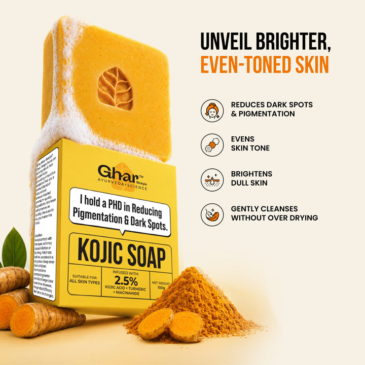 Kojic Acid Soap for De-Pigmentation & Dark Spot Reduction